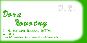 dora novotny business card